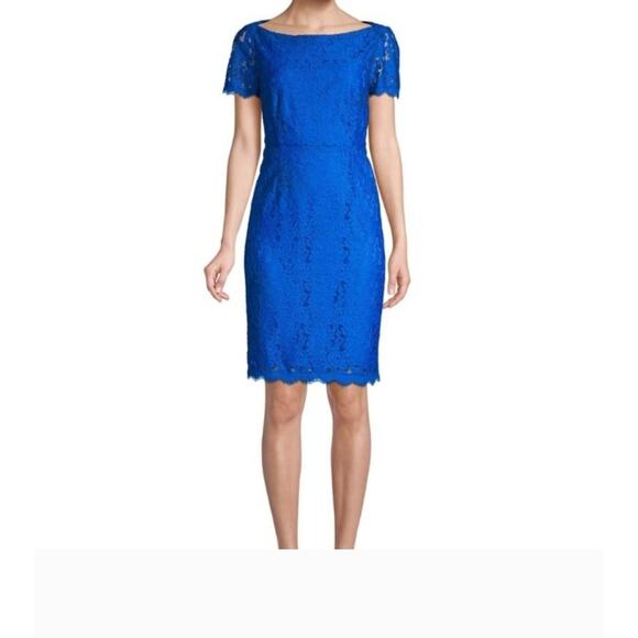 Diane Von Furstenberg Blue Lace Dress 6 NWT - Picture 1 of 5